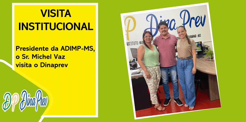 Nesta terça-feira (30), o presidente da ADIMP-MS, Michel Vaz, esteve no Dinaprev, em visita institucional